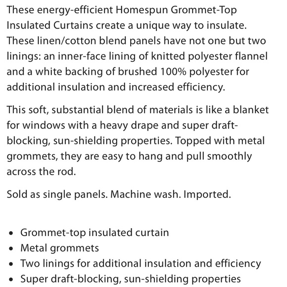 Plow and Hearth thermal blackout curtains - Picture 3 of 7